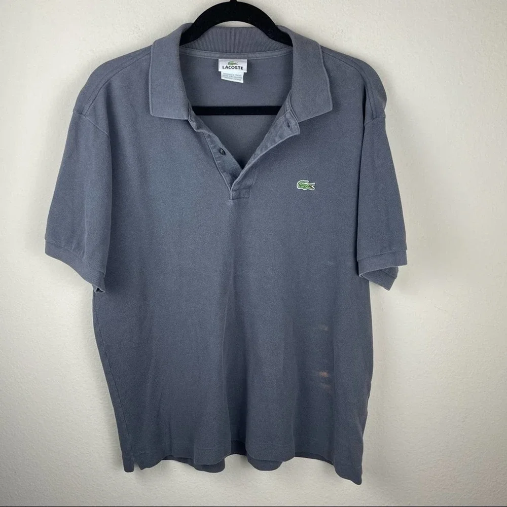 Lacoste Gray Short Sleeve Polo T Shirt Top Men’s XL - Picture 2 of 8